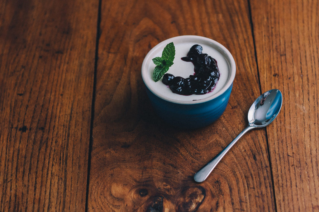 Yoghurt Panna Cotta with a Blueberry Sauce – The Dorset Dairy Co